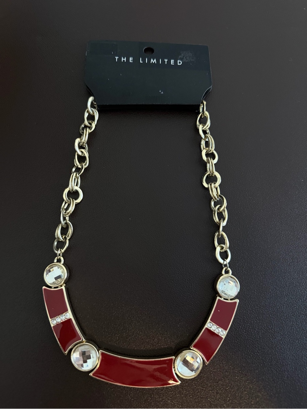 The Limited Women's Burgundy and Gold Collar Necklace - m - Picture 2 of 4